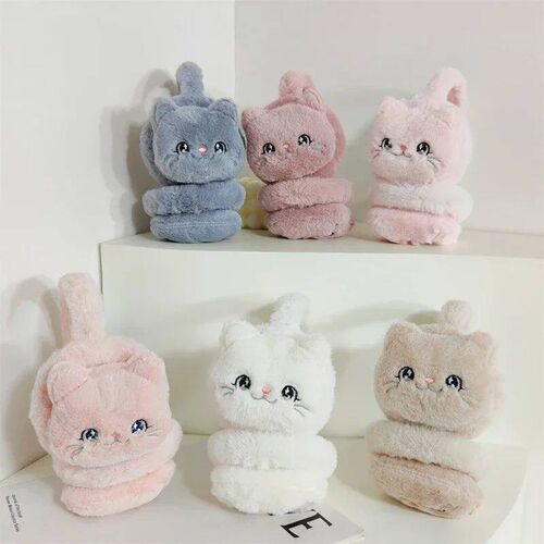 Cute Cat Plush Earmuffs Winter Warm Thick Soft Ear Cover War