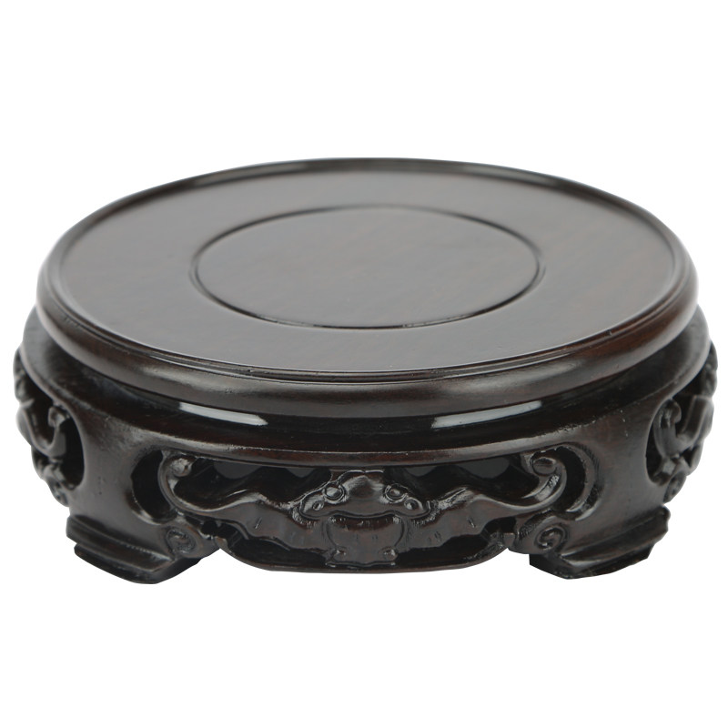 红木圆形石头底座奇石玉器实木花瓶盆景摆件底座茶壶茶具底座木托,家居饰品,木雕,淘宝优惠券,粉丝福利购,淘宝优惠卷