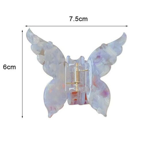 New French Retro Butterfly Hair Clips Acetate Hair Claw Clip