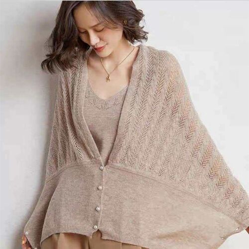 Early Autumn New Womens Knitted Cape Multi-functional Warm