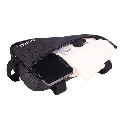 Bicycle riding front beam upper tube saddle tool bag, large-