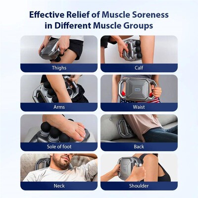 Six-head Fascia Gun High Frequency Vibration Body Massage Gu
