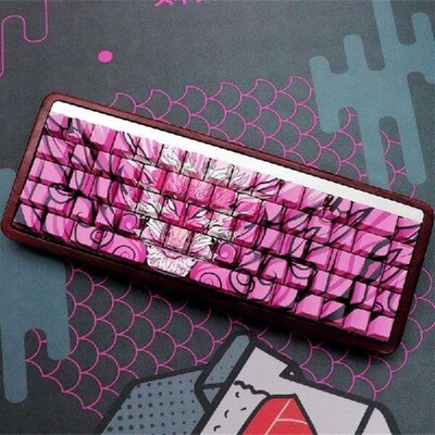 136 PBT Keycaps Translucent Dragon Theme Side Engraving