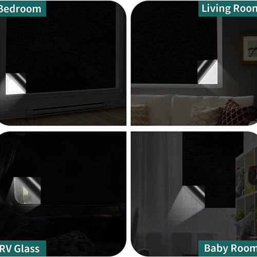 DIY shade window cover black blackout curtains blind screen