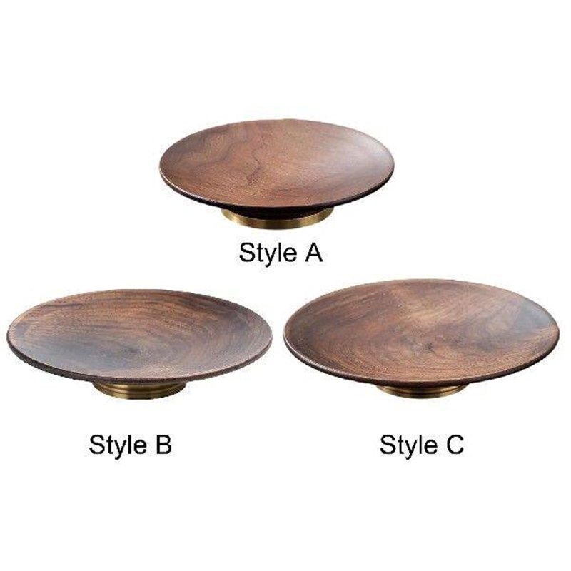 Round Serving Tray Countertop Dry Fruit Plate Pallet - 实物图