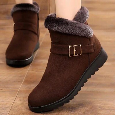 Winter Warm Women Boots Thick Plush Snow Boots Women Zipper