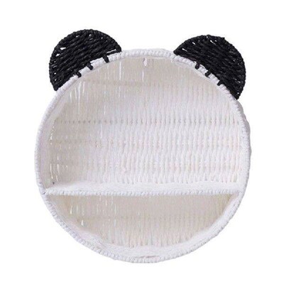 Panda Ear Woven Hangings Basket Wall Shelf Rattan Floatings