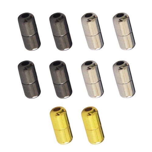 10Pcs Elastic Laces Clasps Metal Capsule Lock Buckles Tip En