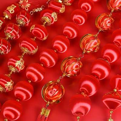 New Years Small Lantern Mercerized Spring Festival Pendant