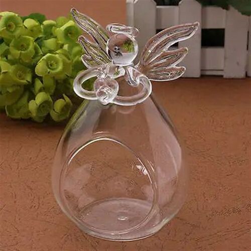 arrival Creative Angel Clear Glass Crystal Hanging Tea Light