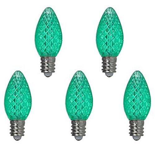 Rainmin Durable 25 Sets of C7 Led Christmas Light Bulbs,E
