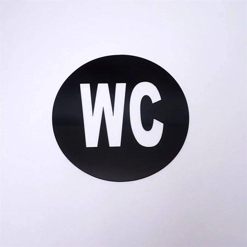 Acrylic WC Door Sign Mirror Wall ers Toilet Door Sign Bathro