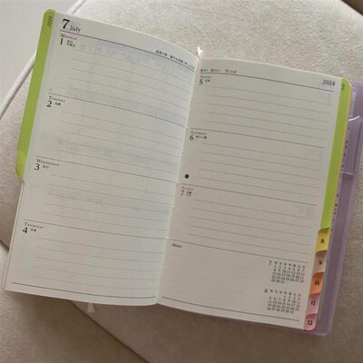 2025日本nolty pagem日程本能效月周计划彩虹索引便携笔记手账本