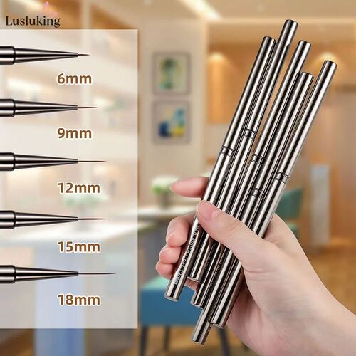 5PCS Nail Art Liner Brushes Hand Painted Brush Acrylic UV Ge