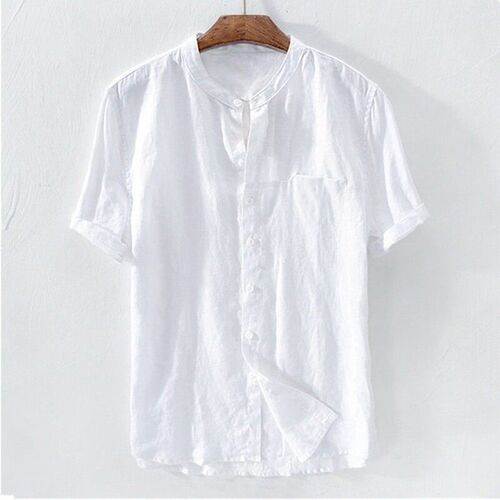 Shirt Mens Short-sleeved Summer Thin Breathable Collar Shir