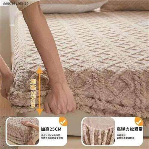 Womens clothingWarm Flannel Fitted Sheet Bedsheet Bed Mattr