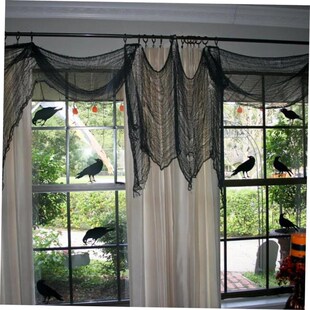 Creepy Black Decorations Wind Cloth 76x250CM Gauze Halloween
