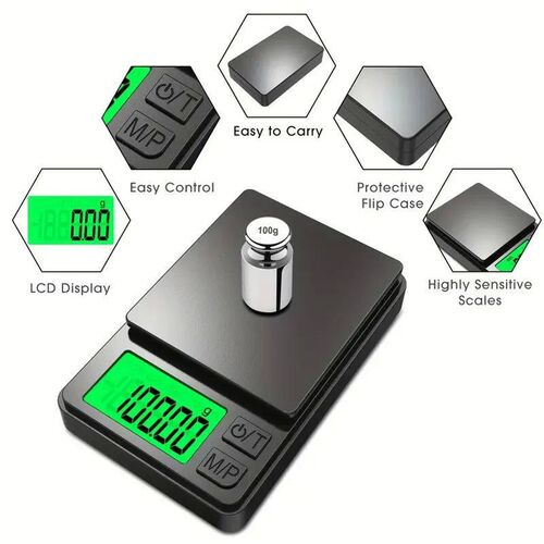 Precision Pocket Scale 1000g X 0.1g - Digital Gram, Food, Je