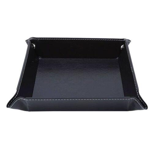 Creative PU Leather Valet Trinket Folding Tray Collapsible P