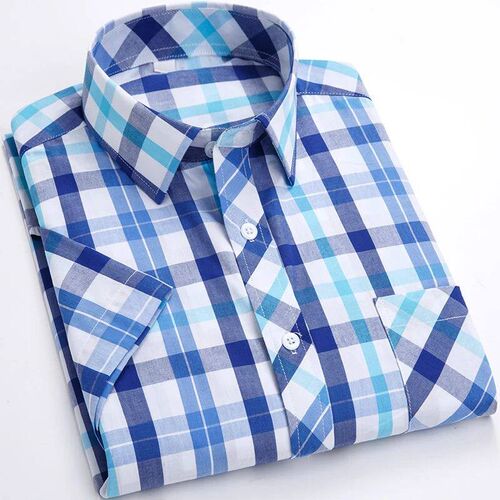 Plus Size S-8XL Mens Shirts Short Sleeve New Fashion Cotton
