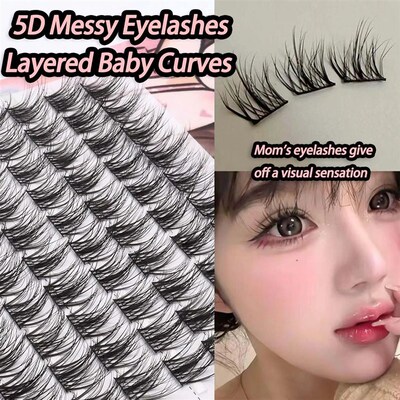 5D Mink Manga Lashes Fluffy Individual Eyelashes Natural Fal