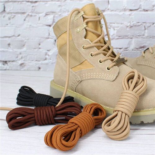 1 Pair Claic Solid Round Shoelace Durable Polyeter Shoe lace