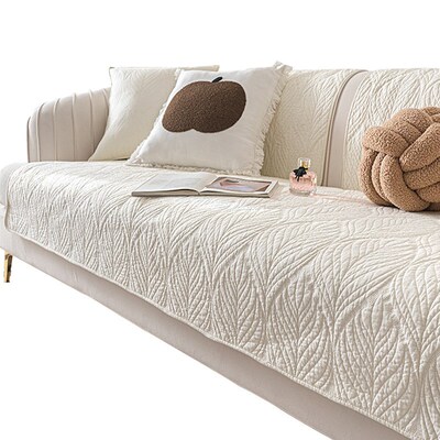Soft WaterWashed Cotton Sofa Cushion Cover AntiSlip Universa