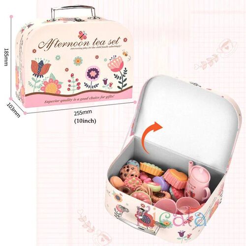 Girls Toys DIY Pretend Play Toy Simulation Tea Food Cake Set