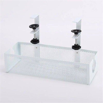 No Drilling Cable Tray Side Opening Desk Cable Organizer