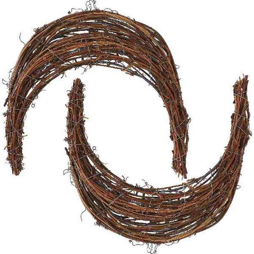 2 Pcs Decorate Rattan Garland The Ring Wedding Decorations