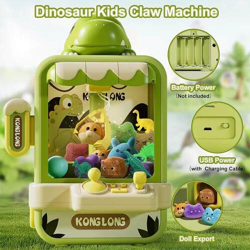 Dinosaur Claw Machine Toys Electronic Arcade Game Adjustable