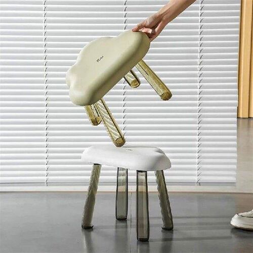 Transparent Thickened Bathroom Cloud Stool Plastic Adult