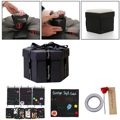Explosion Box DIY Photo Album Box for Scrapbooking Love Memo