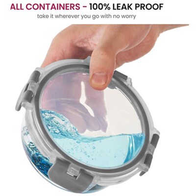 Glass Food Storage Containers Meal Prep Leftovers Lunch