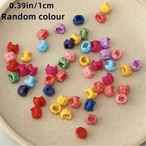 100Pcs Colorful Small Girls Hair Clips Cute Flower Star Hair