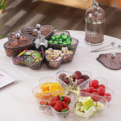 Rotatable dried fruit tray, for home living room, coffee