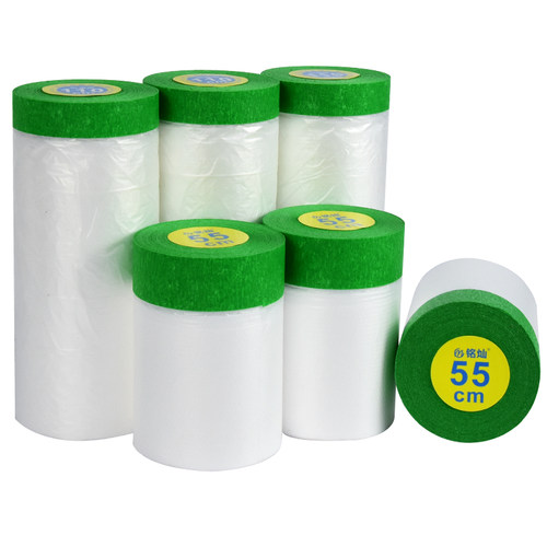 外墙真石漆专用遮蔽保护膜高粘装修喷涂遮蔽耐高温不脱落不残胶