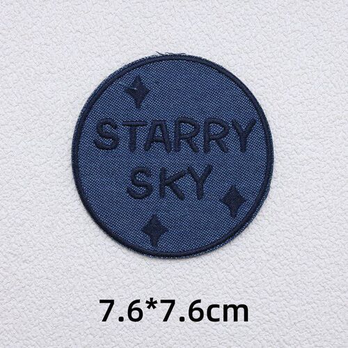 Embroidered Denim Patches with Back Glue Selfadhesive for Je