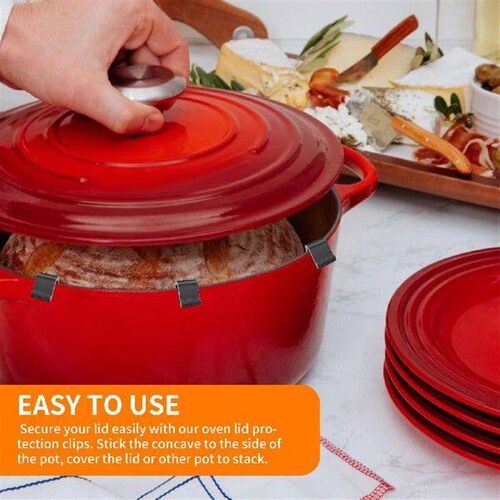 8Pcs Oven Lid Protector Clips Silicone Oven Lid Protector