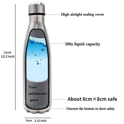 750ml Diversion Water Bottle Portable Water Bottle Secret St