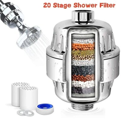 15-20 Stages High Output Shower Water Filter to Remove   Hea
