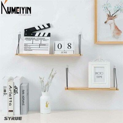 -Mwyn solid wood wall shelf living room one character parti