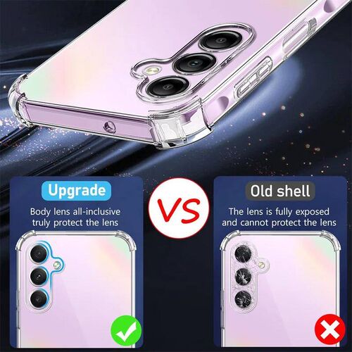 Case with Glass for  A56 A36 A15 A55 A54 A14 A34 A35 A52 Sil