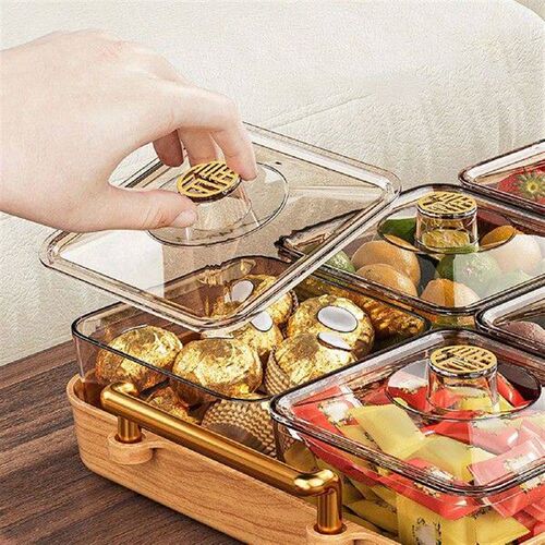 Divided Snack Serving Bowl Tray Candy Nut Container Dish