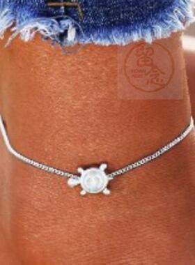 。Simple fashion ins exquisite little turtle foot chain acce