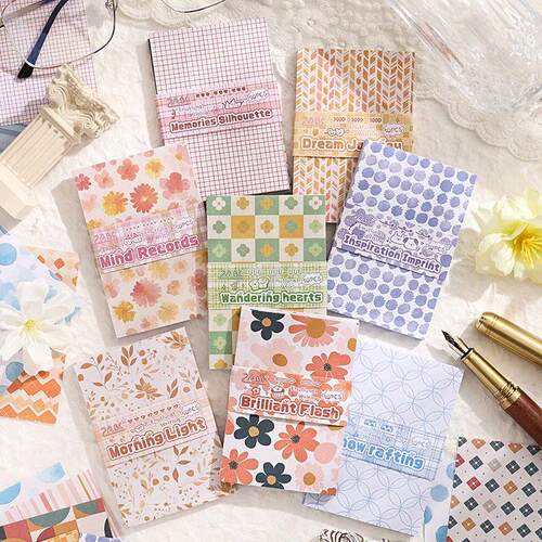 50pcs Vintage Paper Multi Style Deco Retro Stationery Suppli