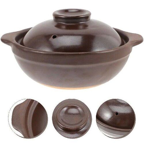 Pot Casserole Clay Cooking Stew Ceramic Souppan Hot Pottery