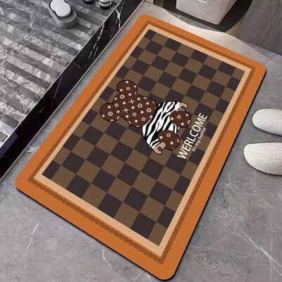 Plush Bathroom Rug Bath Mat Floor Rugs for Tub Shower Carpet