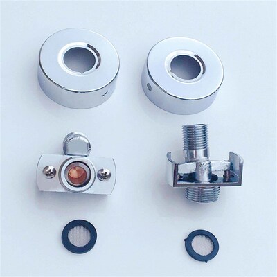 Angled Curved Foot Shower Head Eccentric Screw Extended