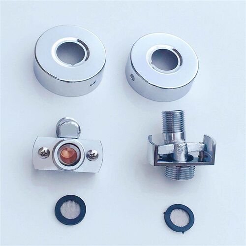 Angled Curved Foot Shower Head Eccentric Screw Extended